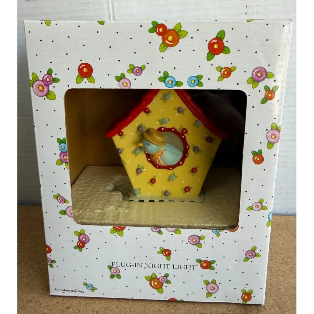 Rare Mary Engelbreit Plug‎ In Night Light Bird House *NEW*